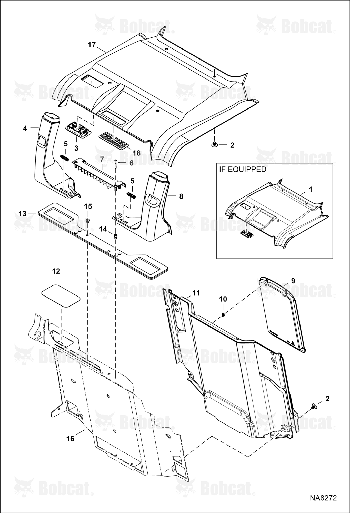 Operator CAB (Cab Interior) (Deluxe) (Headliner)  AT5A - AT5A13441