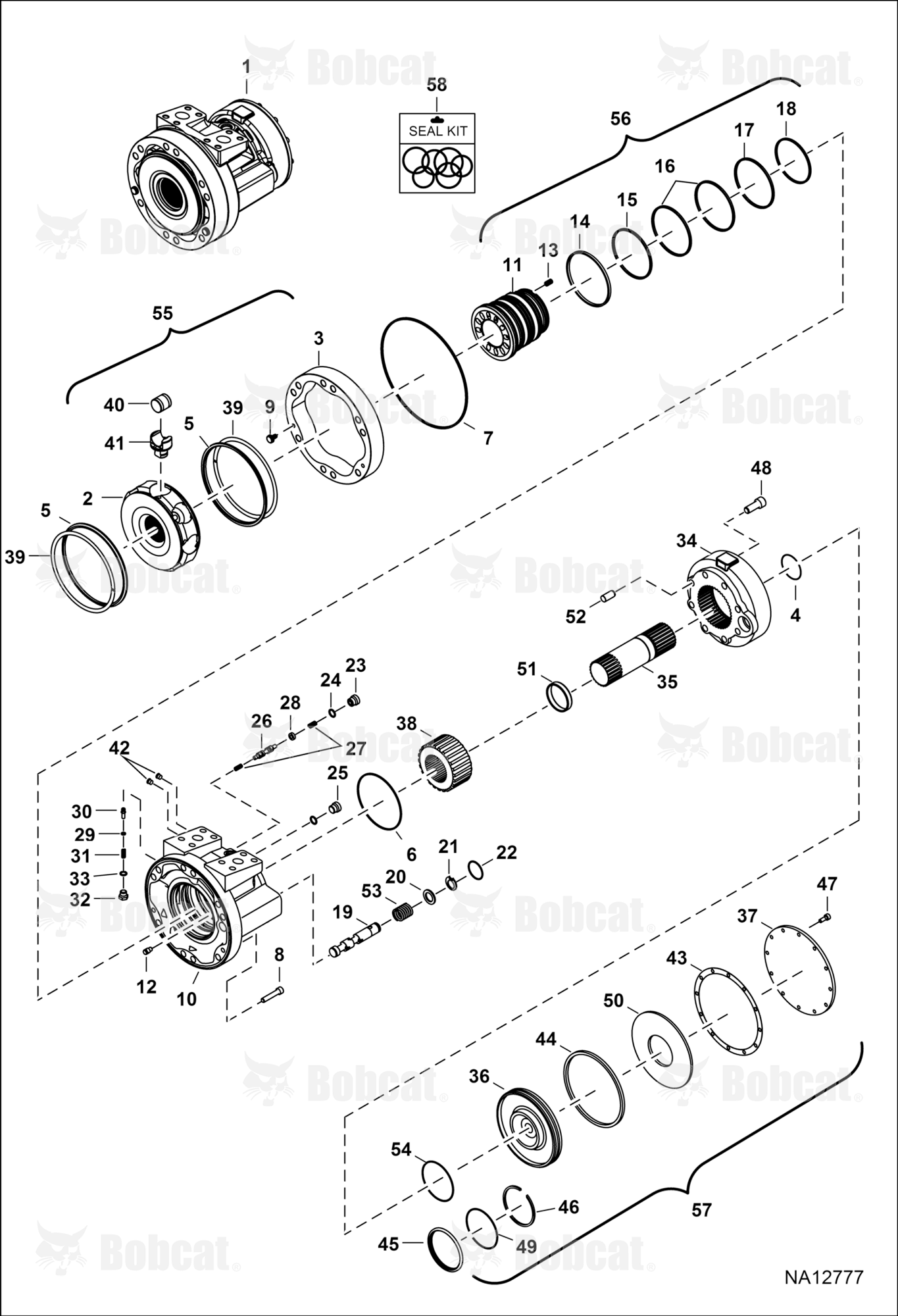 Hydrostatic Motor & Brake (2-Speed) (Service) (R921811654)