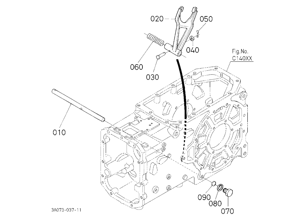 Rear Differential Lock Shift Fork