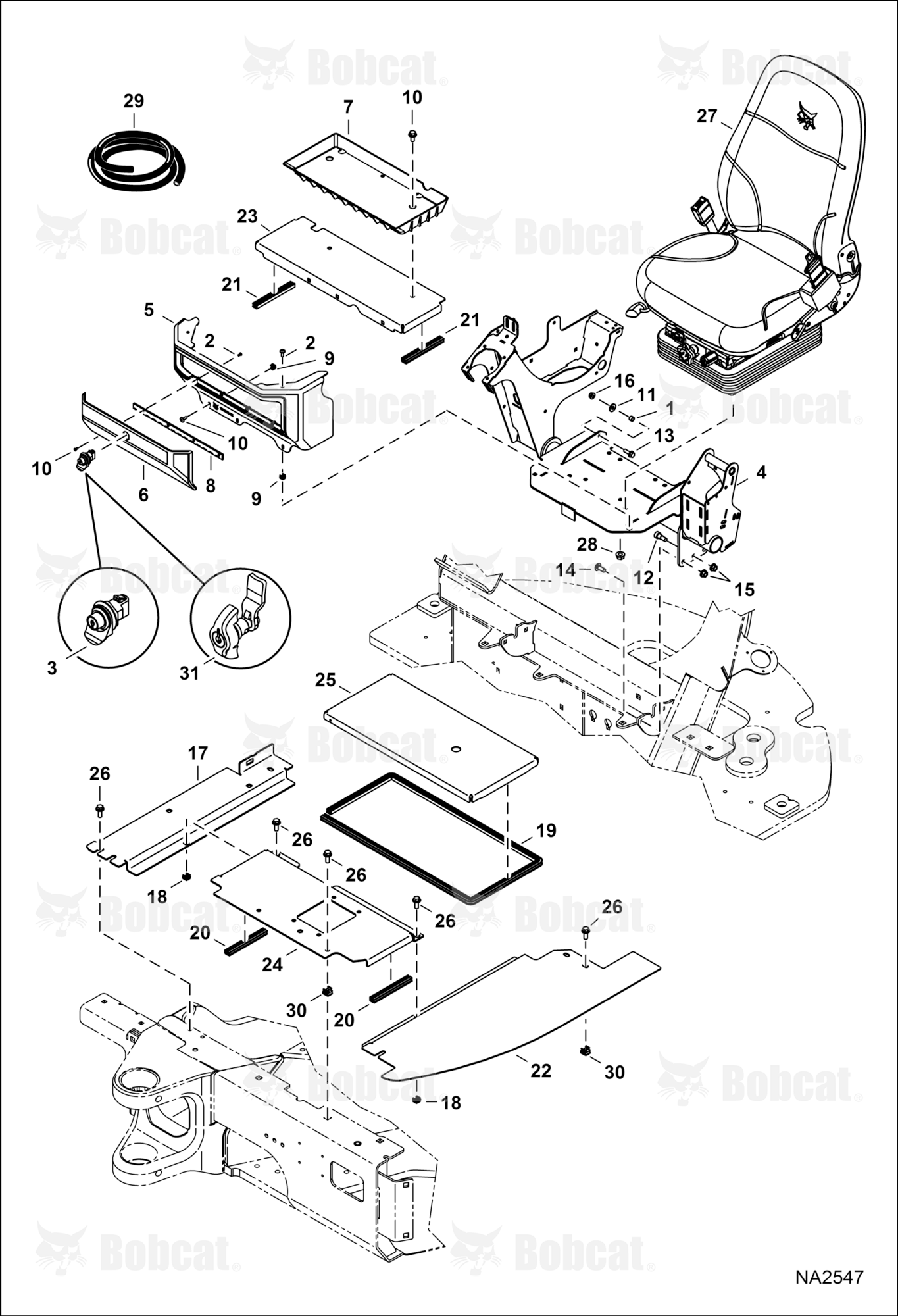 Operator Area & Seat (Floor)  AG3411001 - AG3413999