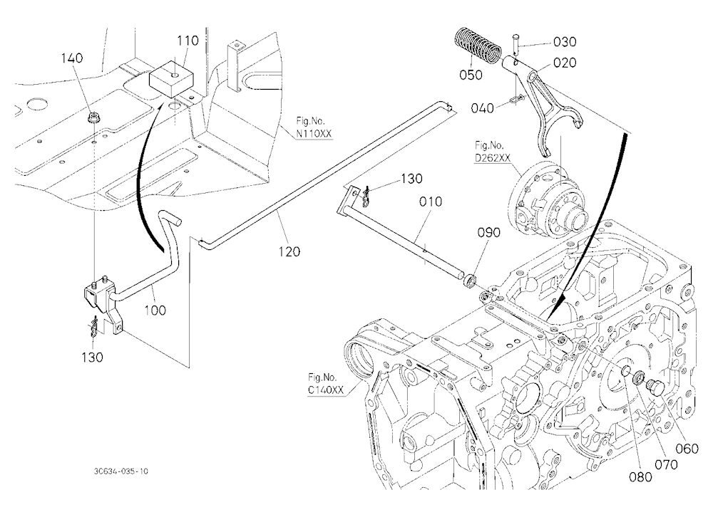 Rear Differential Lock Shift Fork