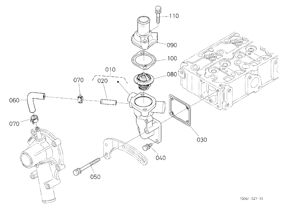 Water Flange And Thermostat