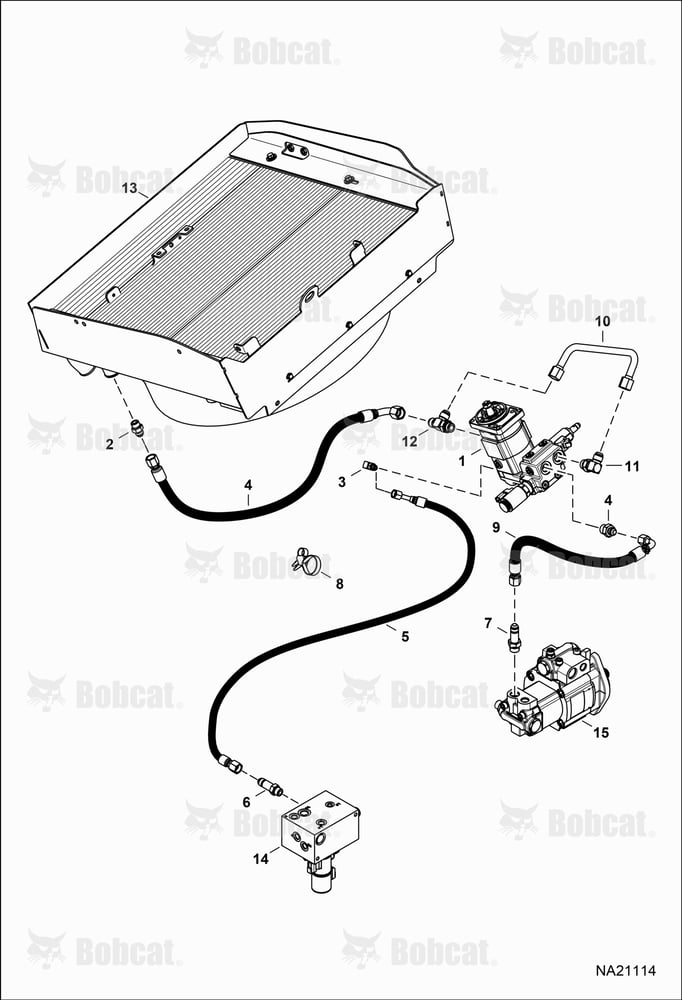 Hydraulic Circuitry (Fan Motor)  B55611001 - B55611028