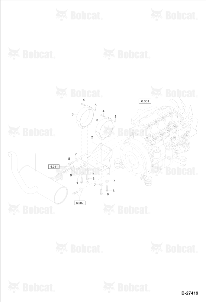 Exhaust (Engine S/N XXXX/2694 & Below)
