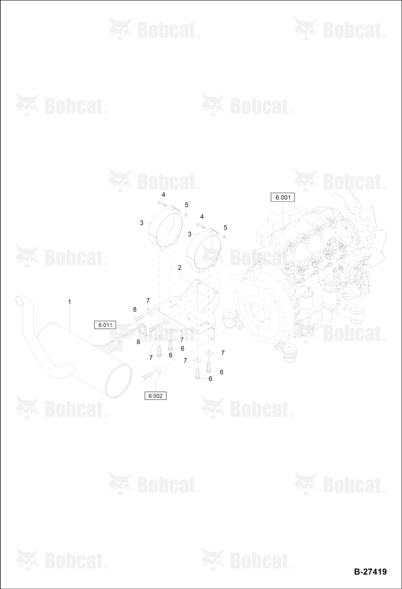 Exhaust (Engine S/N XXXX/2694 & Below)