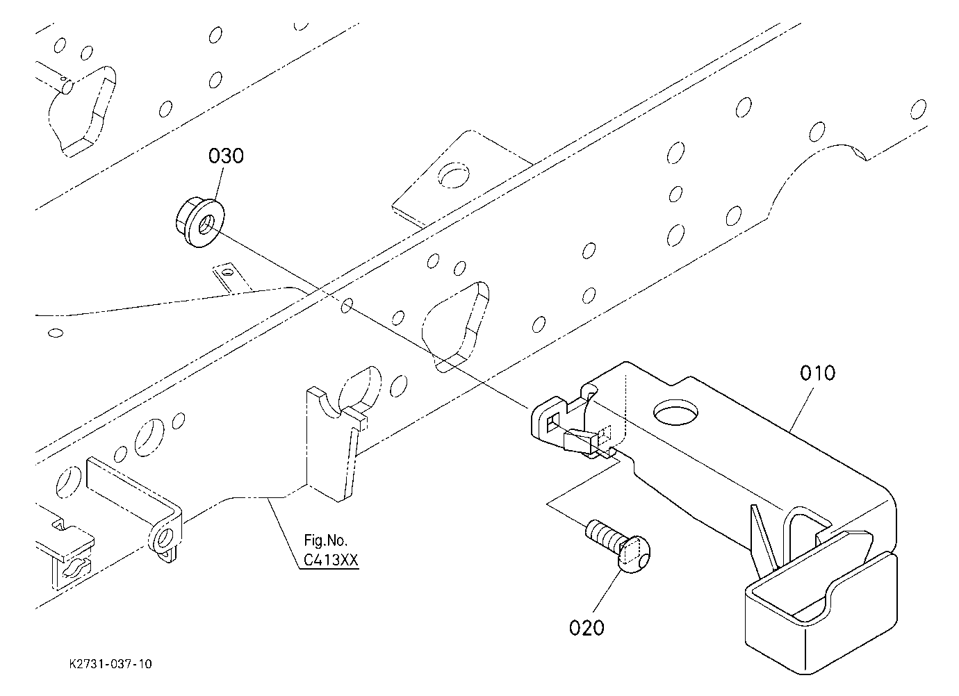 Mower Fit Kit (Step Stay) (W/G No. Bx3000) [Option