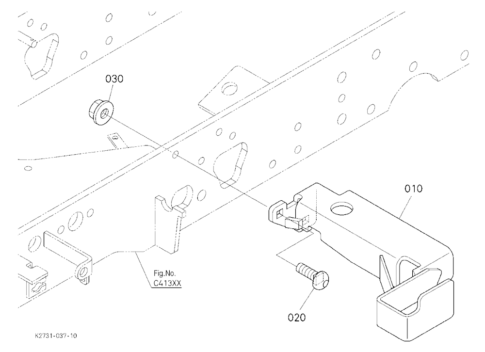 Mower Fit Kit (Step Stay) (W/G No. Bx3000) [Option