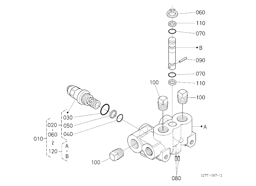 Hydraulic Outlet Block [Component Parts] [New Type
