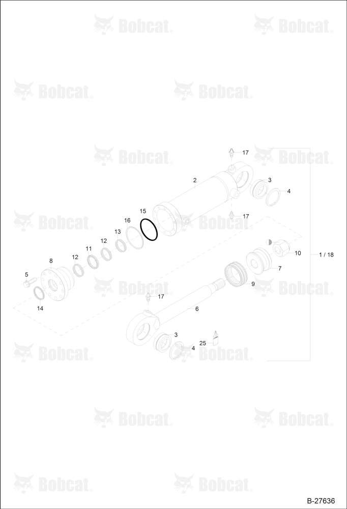 Hydraulic Cylinder - Support Blade Long Version (Z 110/60)