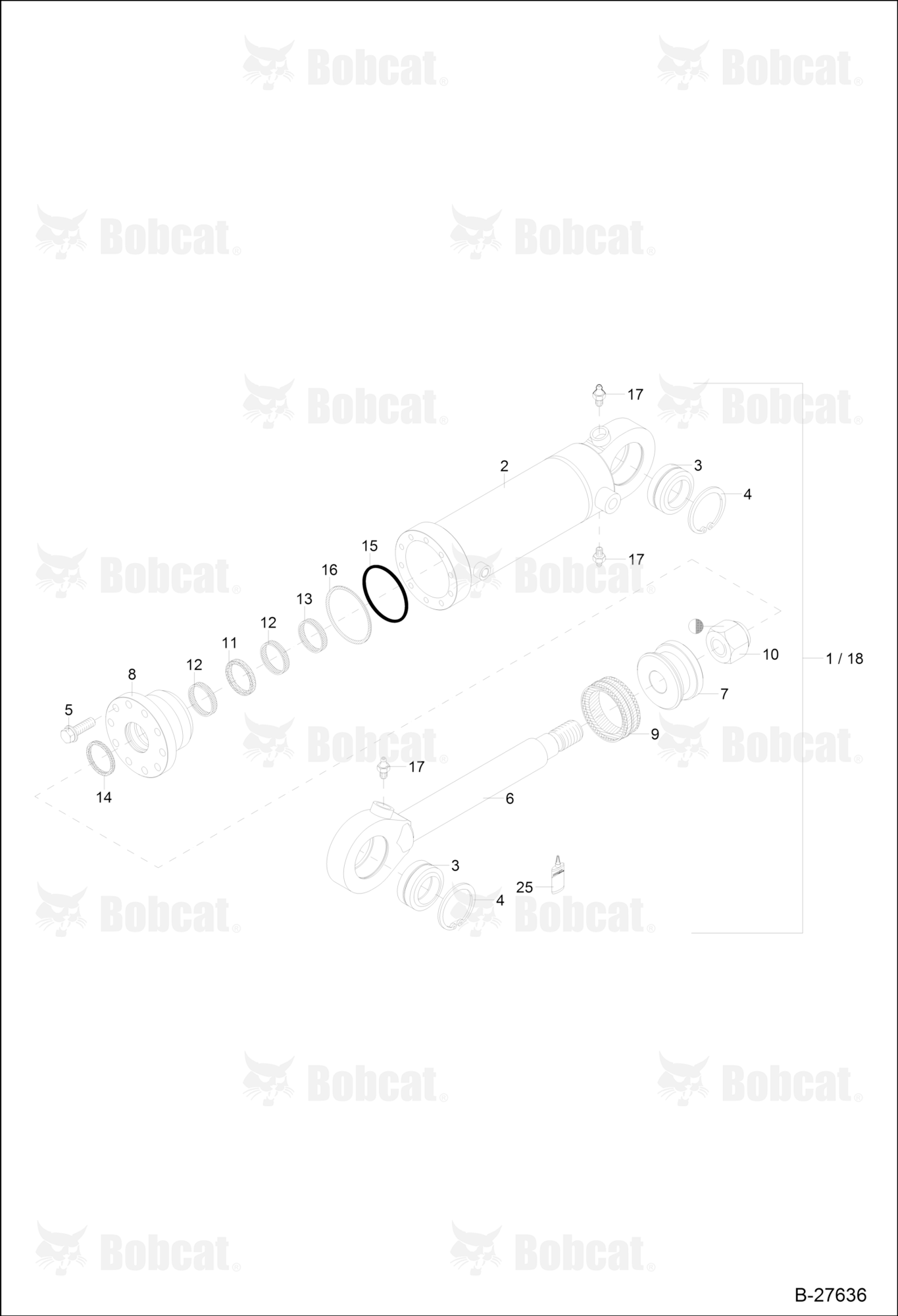 Hydraulic Cylinder - Support Blade Long Version (Z 110/60)