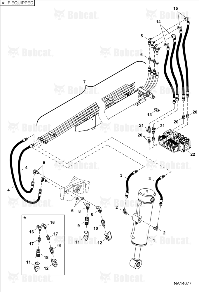 Hydraulic Circuitry (Tilt & Auxiliary)  B3GN14000 - B3GN16000, B3GP14000 - B3GP16000