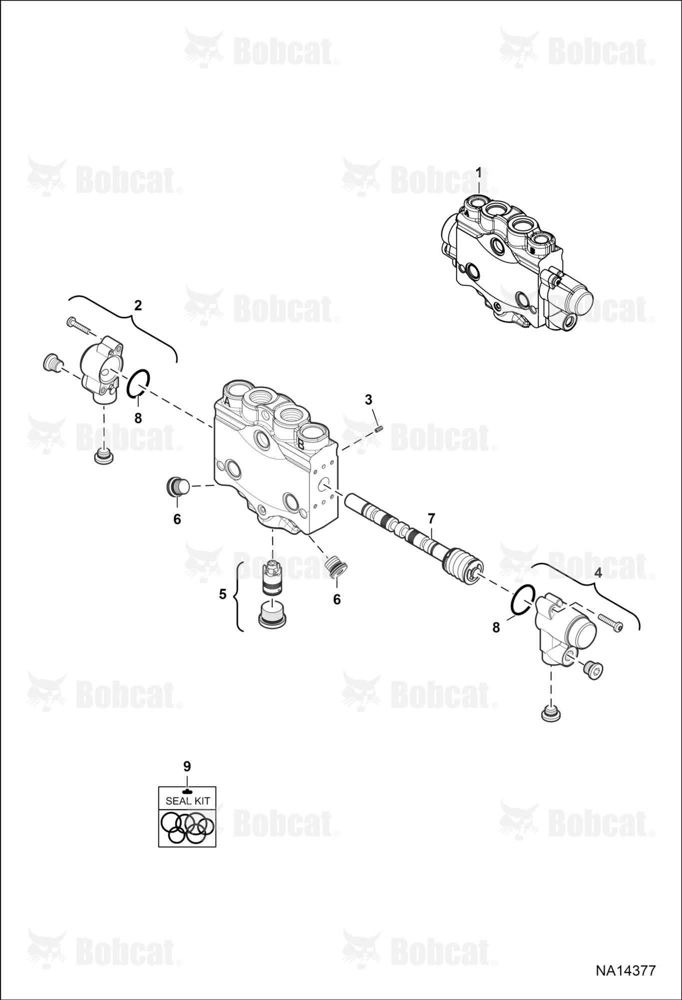 Hydraulic Control Valve (LH Travel Section)