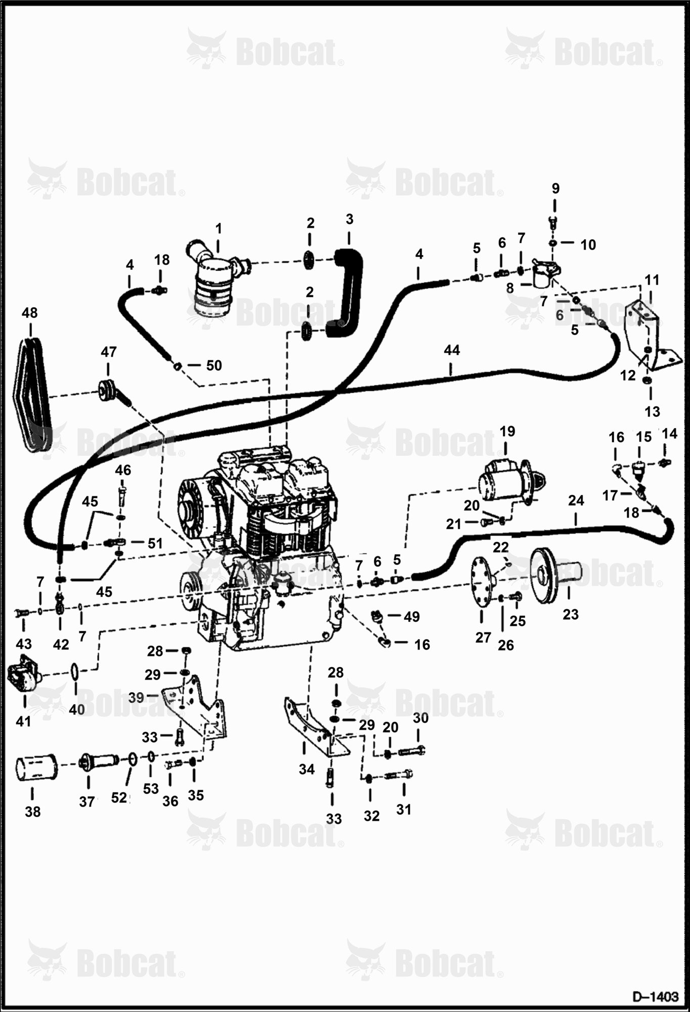 Engine & Attaching Parts (Deutz F2L411W)