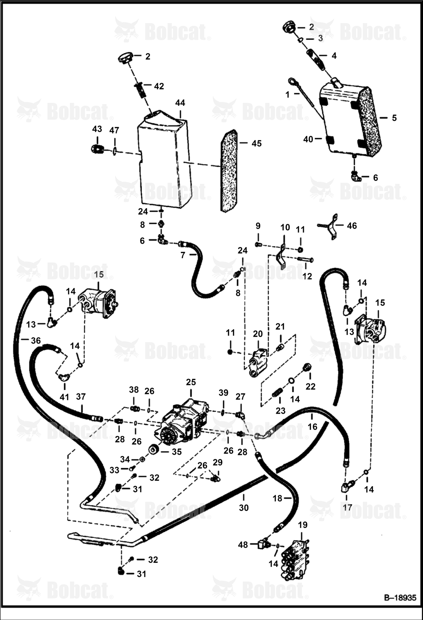 Hydrostatic Circuitry  501815001 & Above