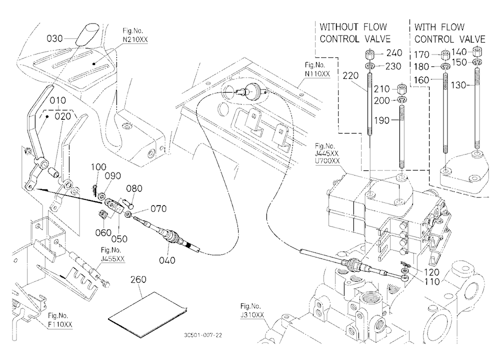 Auxiliary Control Valve Lever Kit (2Nd) (W/G No.M7