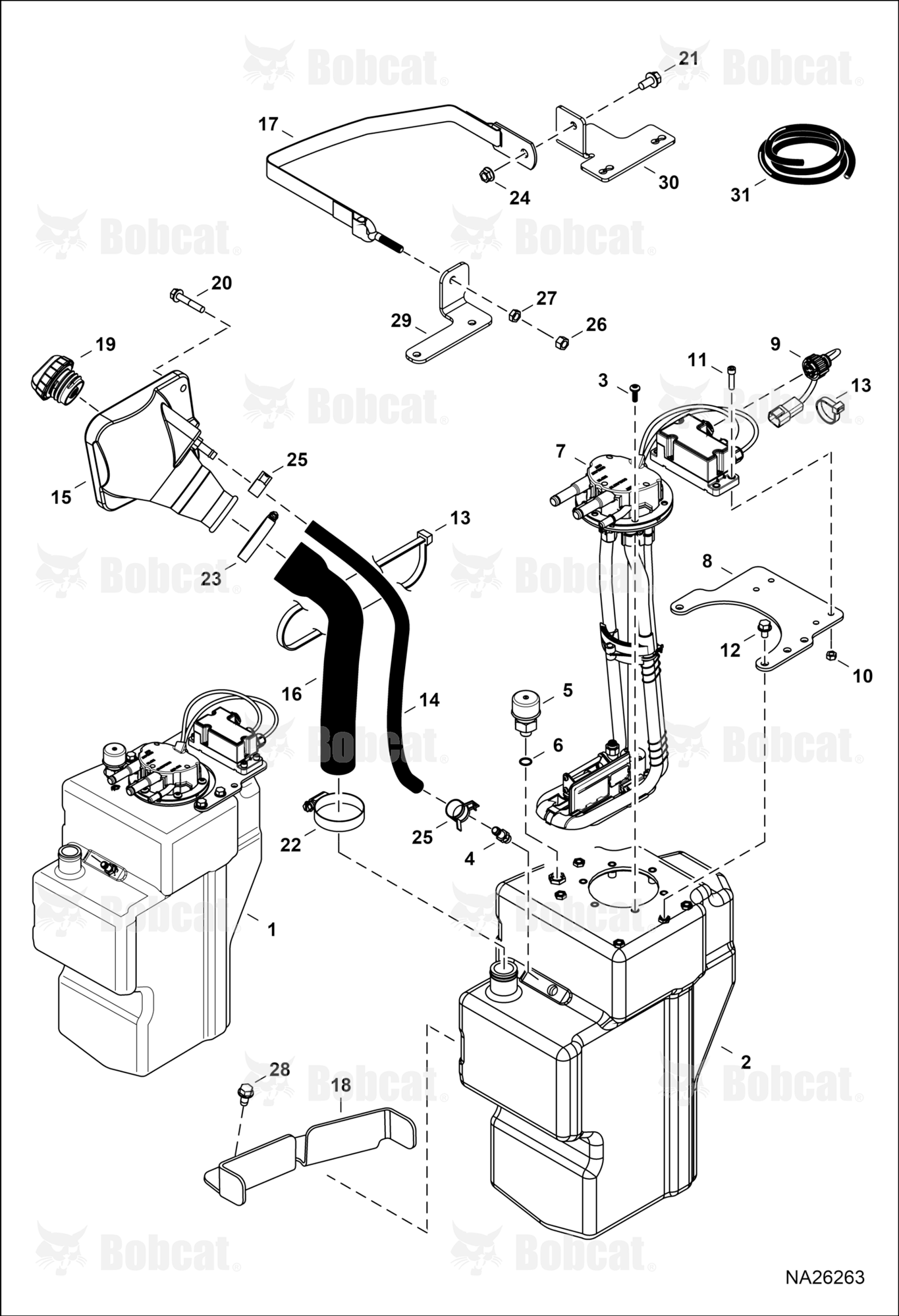Engine & Attaching Parts (SCR System) (Tank) (W/ Integrated Module)