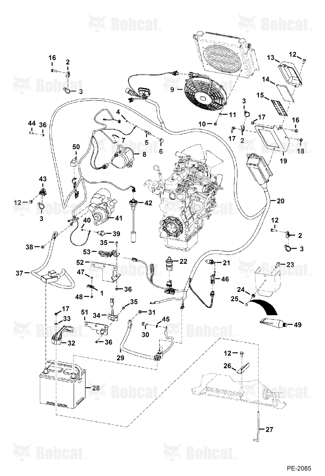 Engine Electrical Circuitry  523611001 & Above, 523711001 & Above