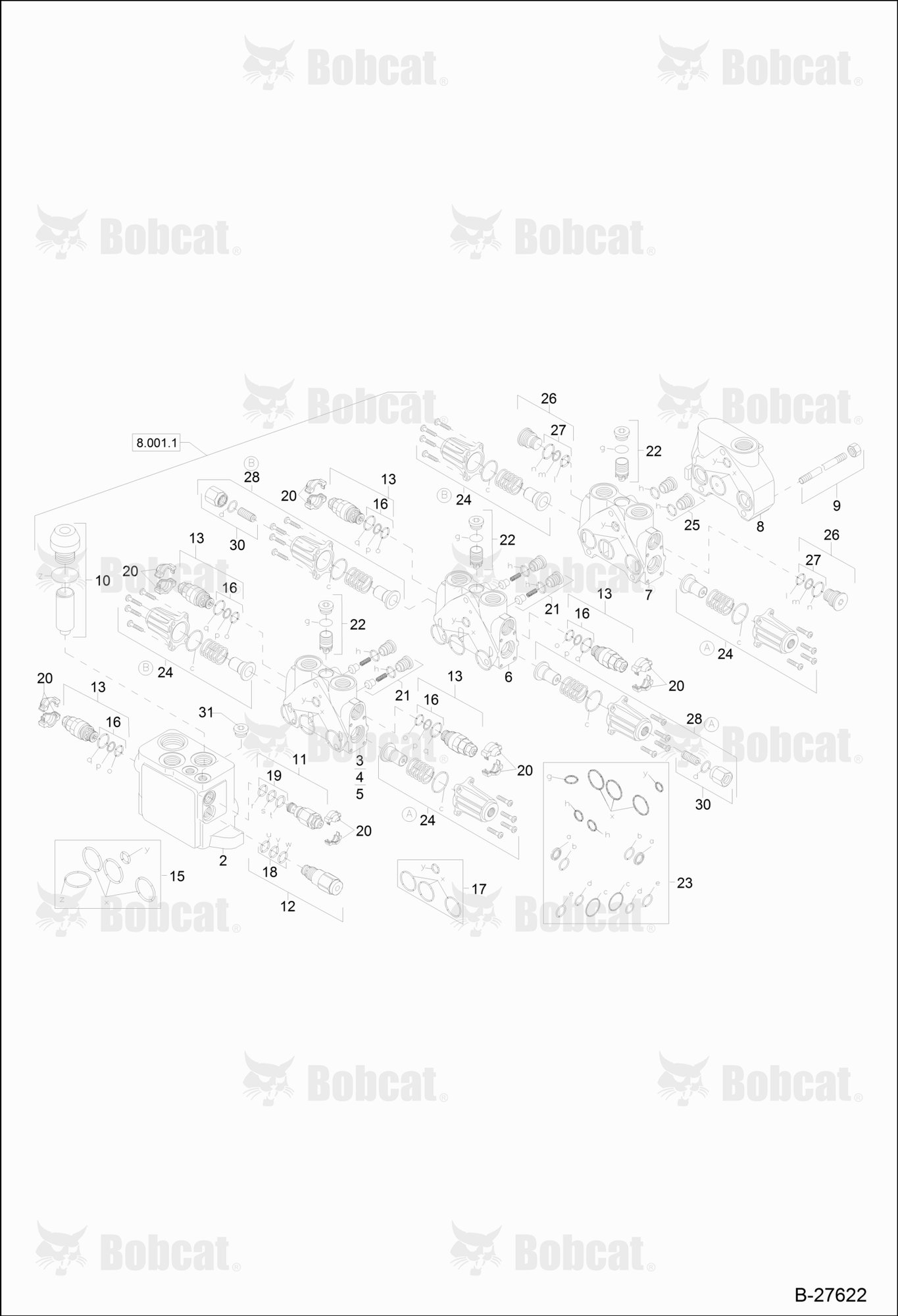 Valve Bank - Mono Boom (Engine S/N XXXX/0506 & Below)
