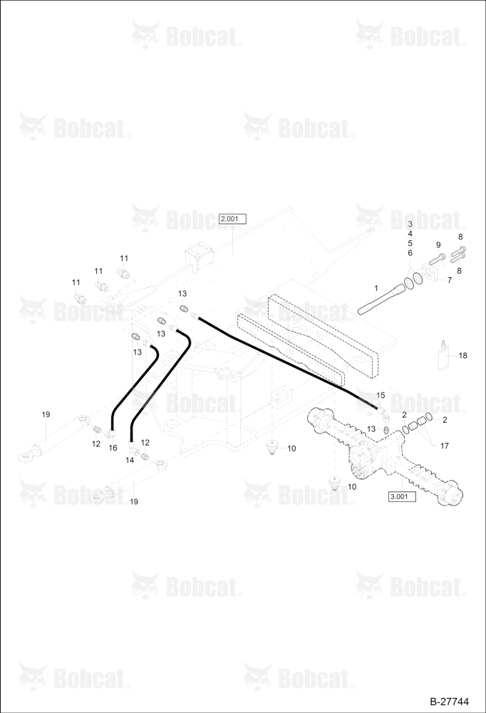 Oscillating Axle BEARING, Centralized Lubrication