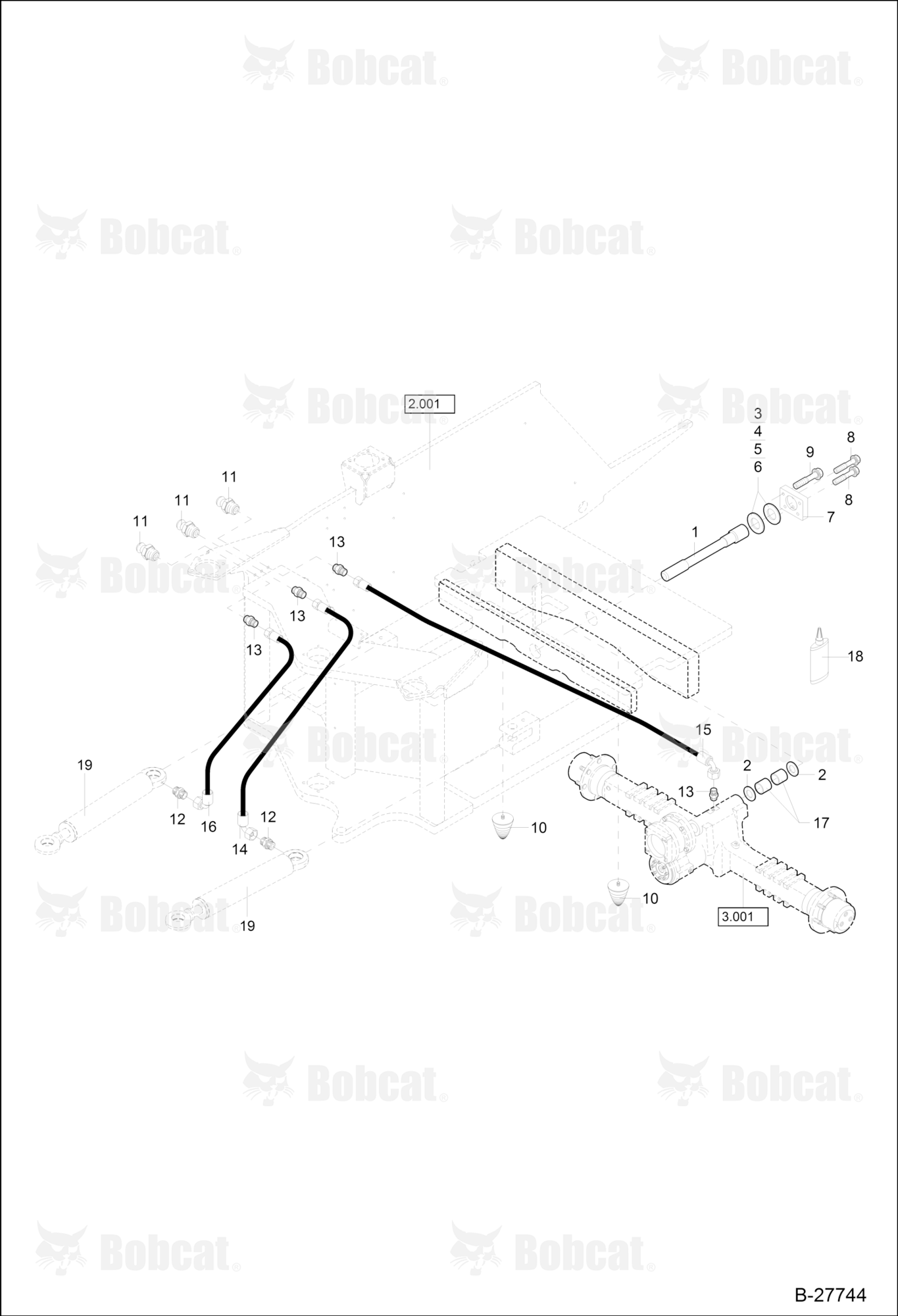 Oscillating Axle BEARING, Centralized Lubrication