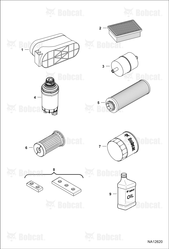 Scheduled Maintenance Items (Every 500 Hours Or Every 6 Months)