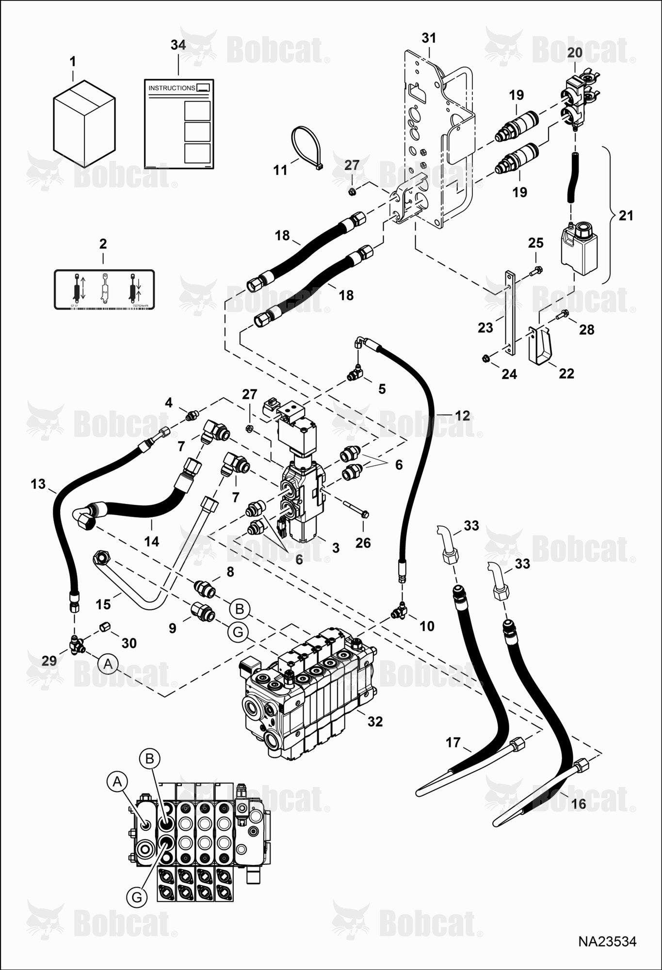 Rear Hydraulics Kit (Auxiliary)
