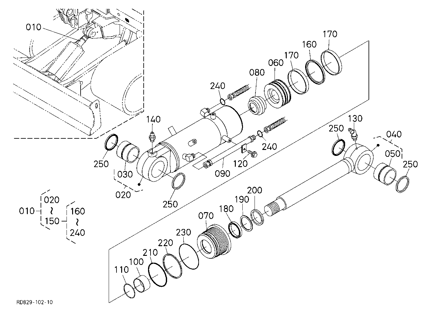 Blade Cylinder And Component Parts