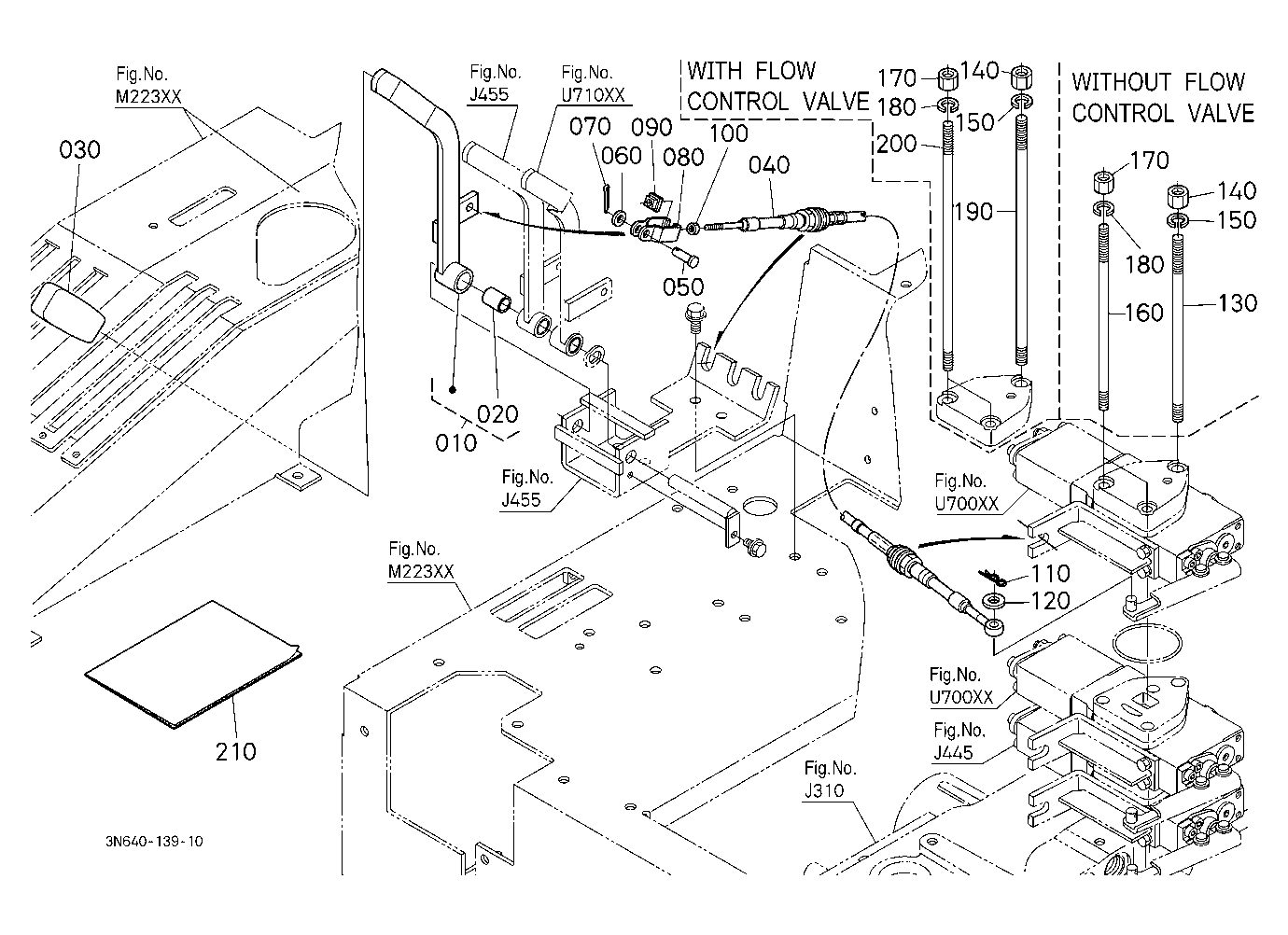 Auxiliary Control Valve Lever Kit (3Rd) (W/G No.M7