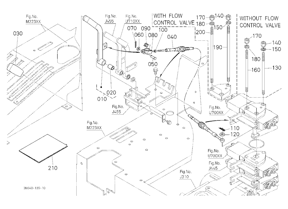 Auxiliary Control Valve Lever Kit (3Rd) (W/G No.M7