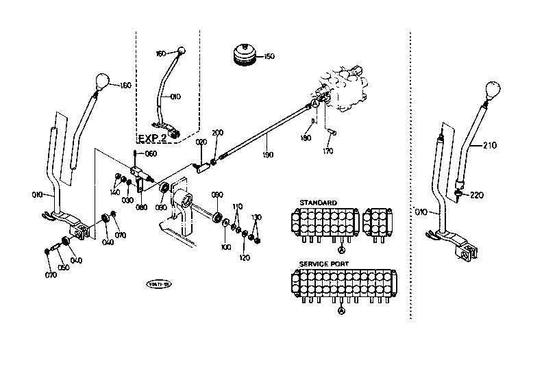 Control Lever (Travel Rh-1) [Kh-41(H)]