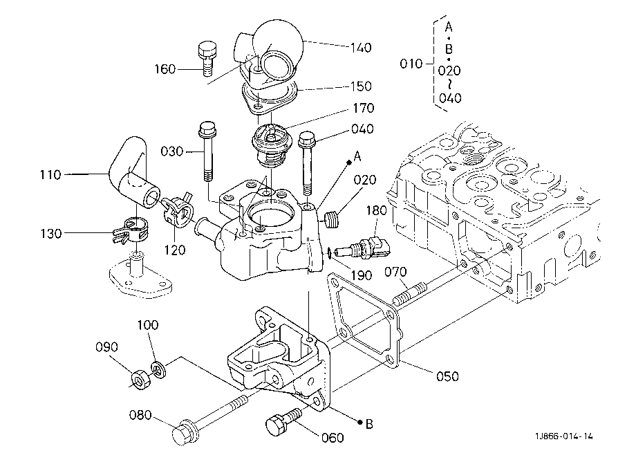 Water Flange And Thermostat