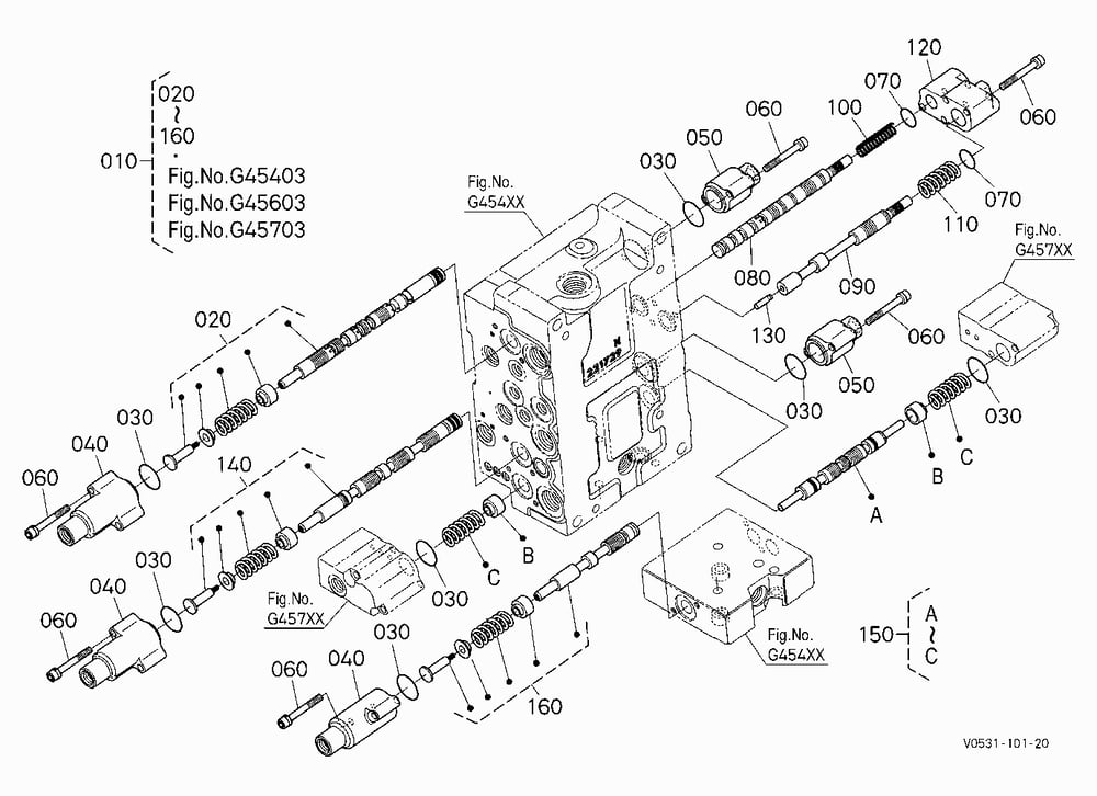 CONTROL VALVE (SPOOL) [COMPONENT PARTS] [HIGH FLOW