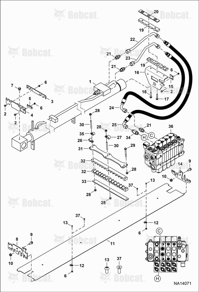 Hydraulic Circuitry (Extension) (W/O Accumulator)