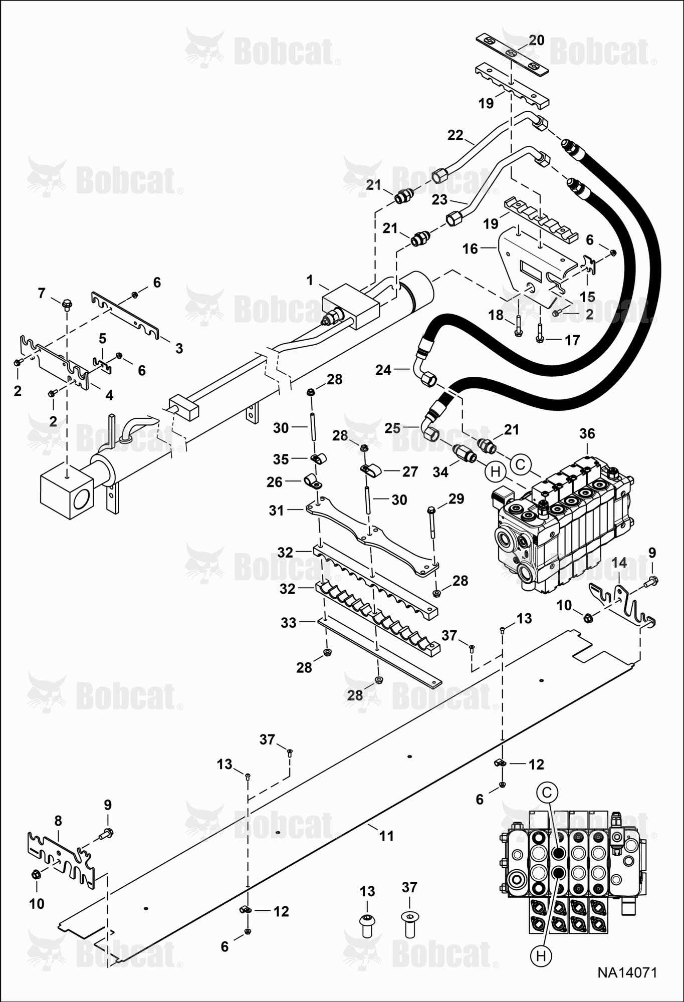 Hydraulic Circuitry (Extension) (W/O Accumulator)