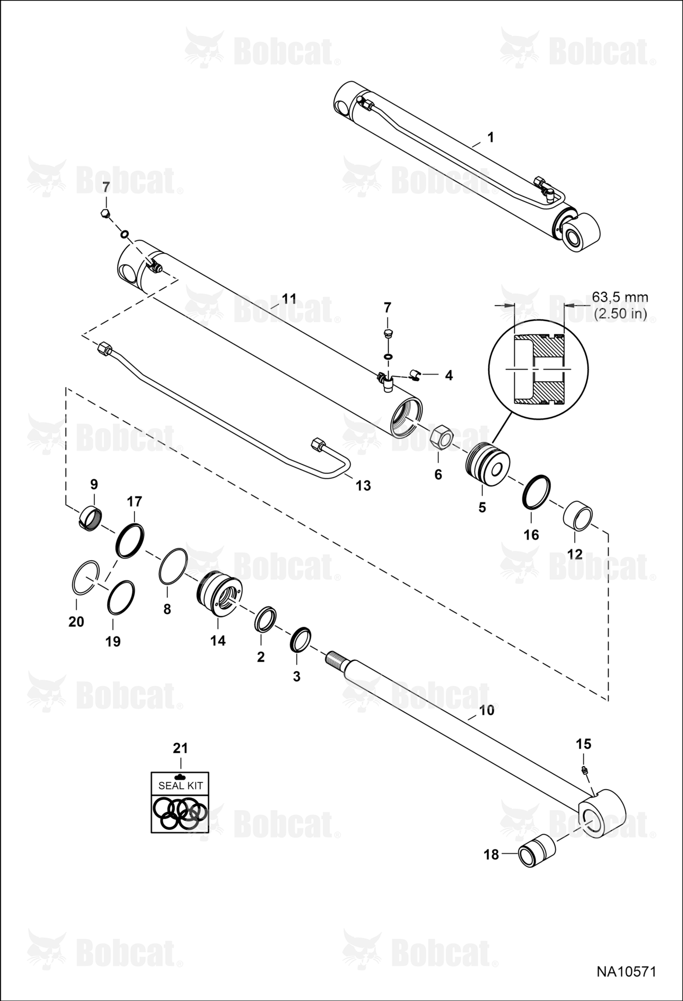 Lift Cylinder (63,5 mm - 2.50" Piston Length)