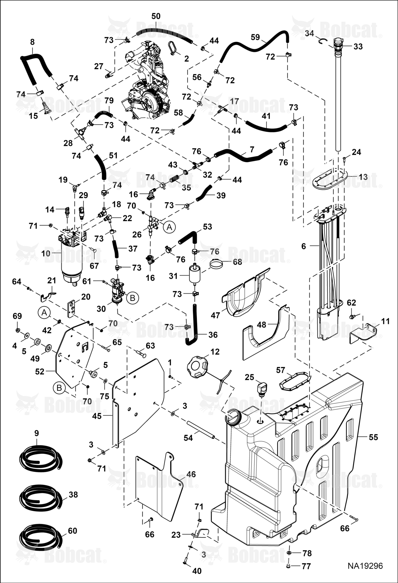 Engine & Attaching Parts (Fuel System)  B4SE11001 - B4SE18146