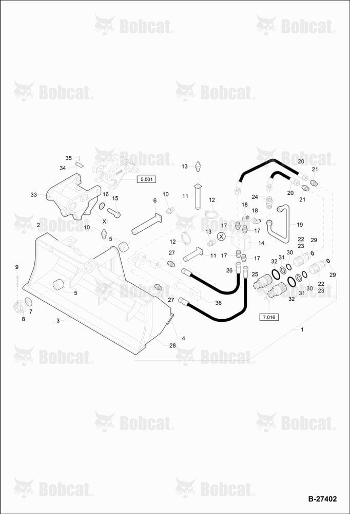 Swivelling Bucket - 1500MM