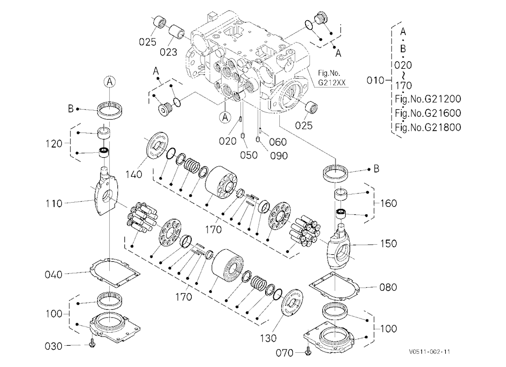 Hst Pump (2) (Component Parts)