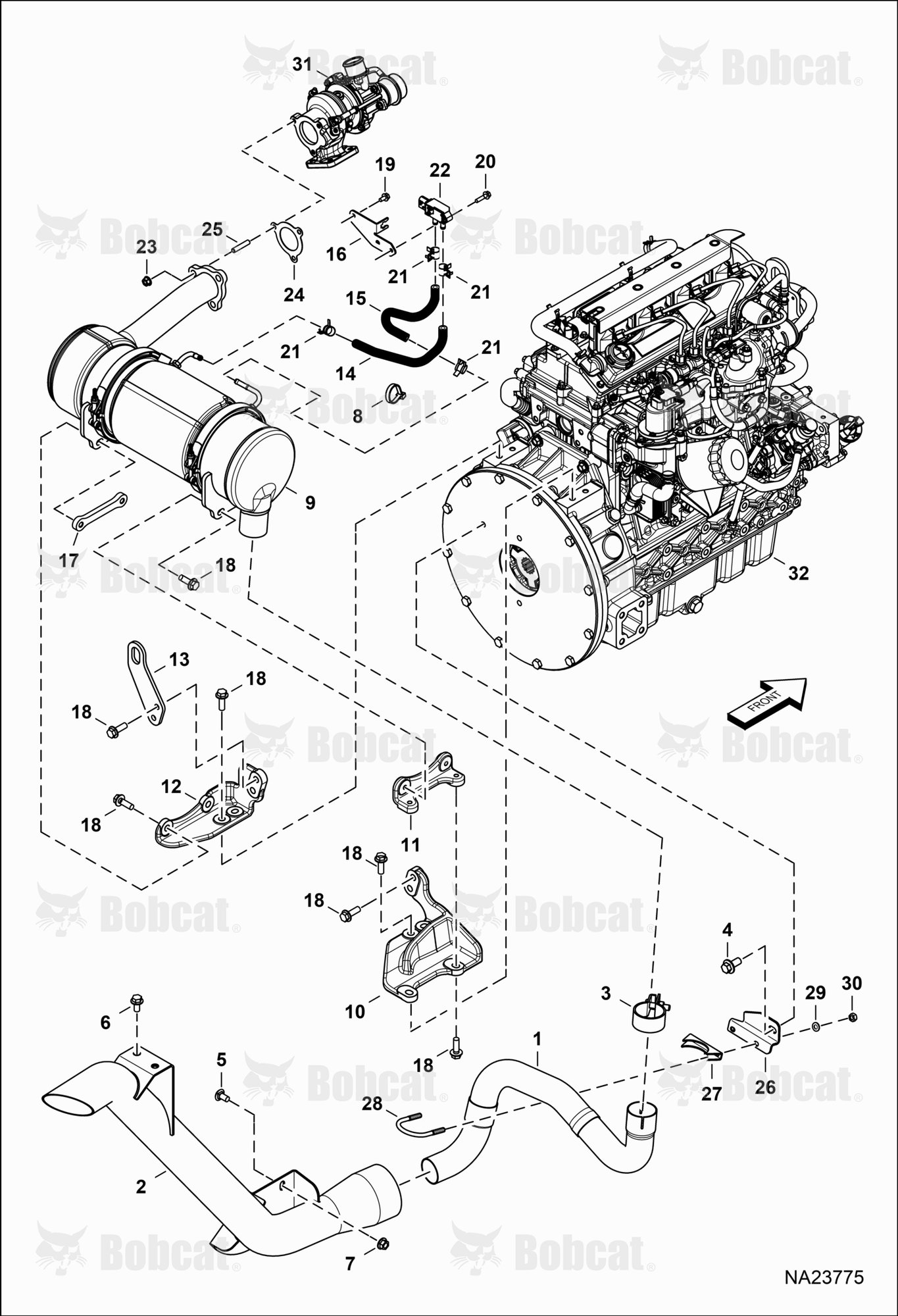 Engine & Attaching Parts (Exhaust System)