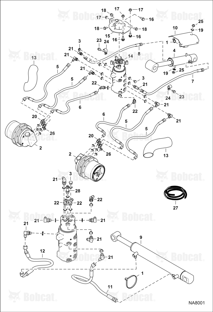 Hydraulic Circuitry (Lower) A4BP11001 - A4BP11467