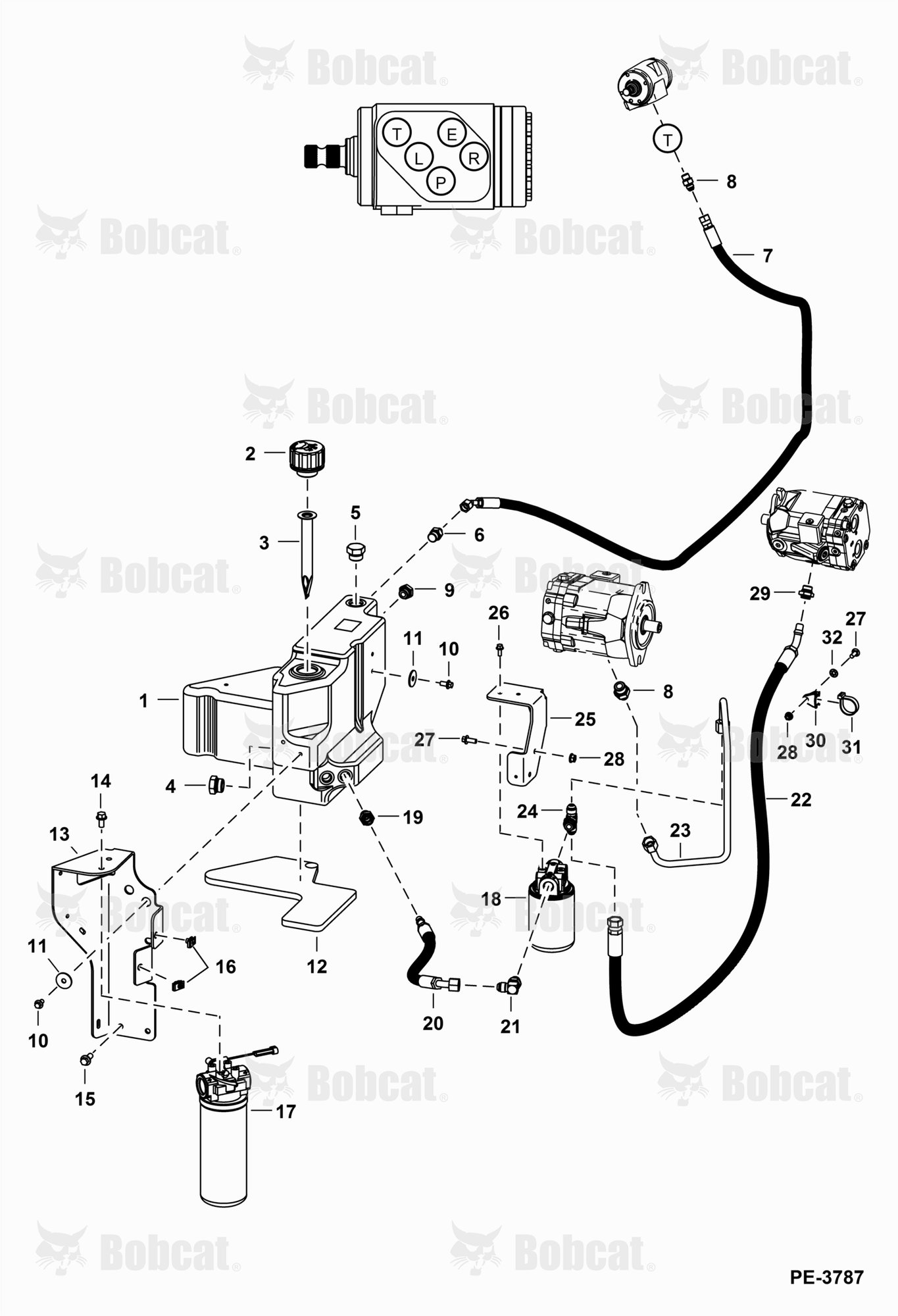 Hydraulic Circuitry (Tank)  A7Y711001 - A7Y712016