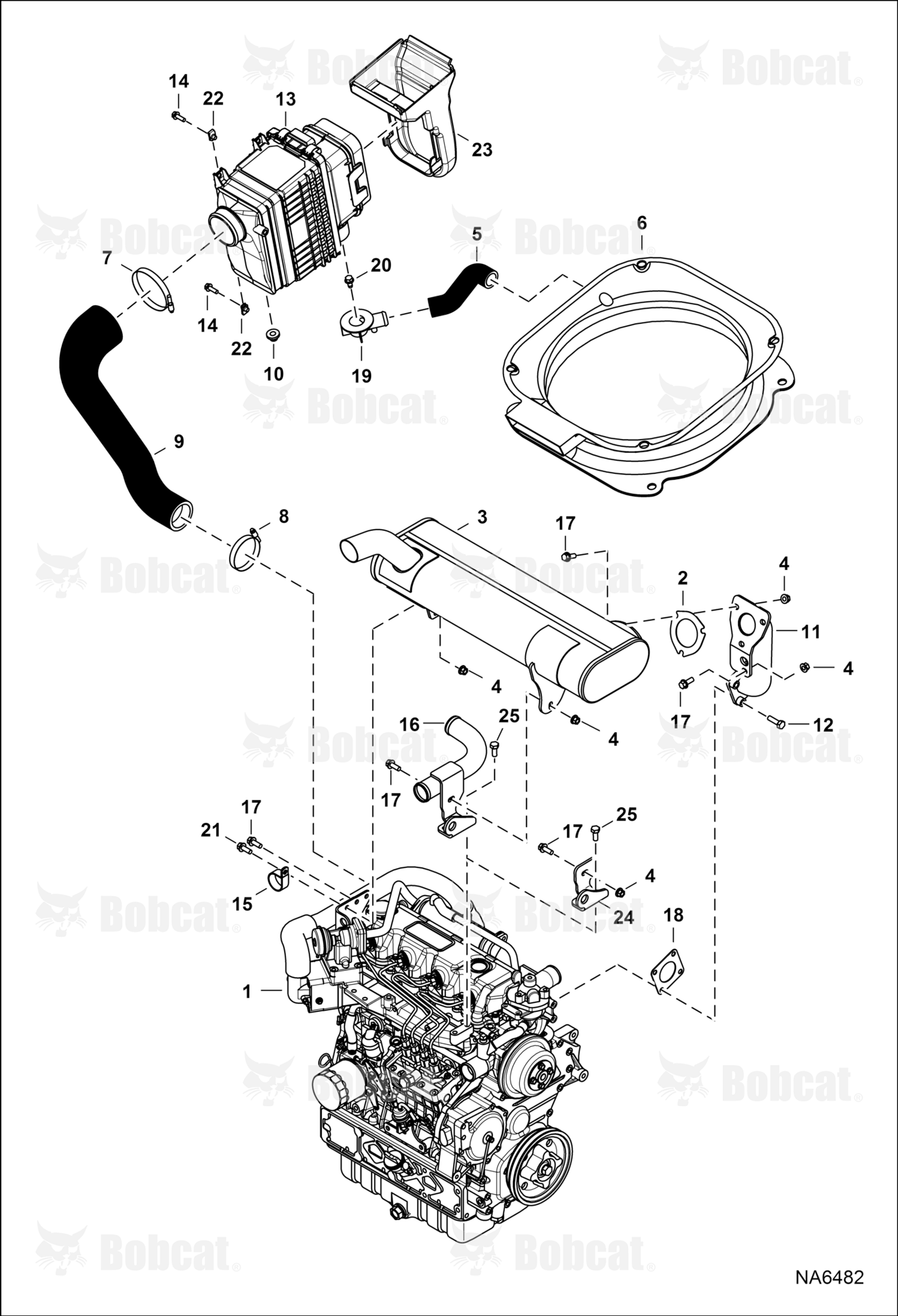 Engine & Attaching Parts (Air Cleaner & Muffler)  A3P213445 & Above