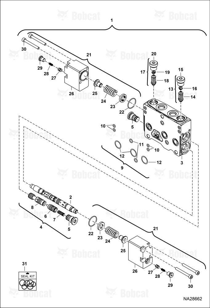 Hydraulic Control Valve (Boom Section)