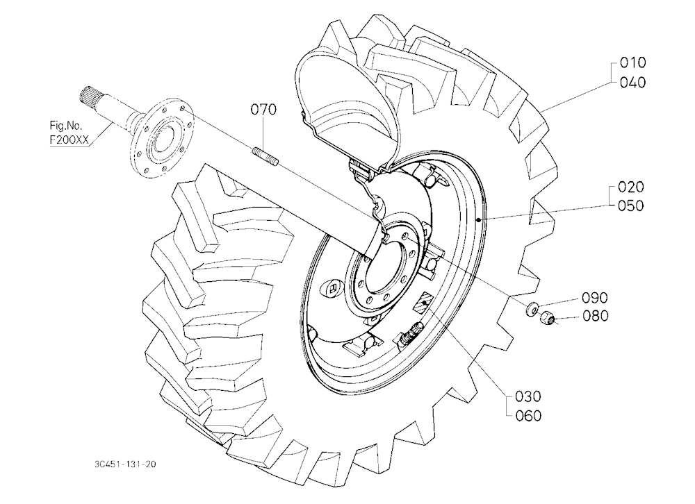 Rear Wheel (380/85R24 R1)