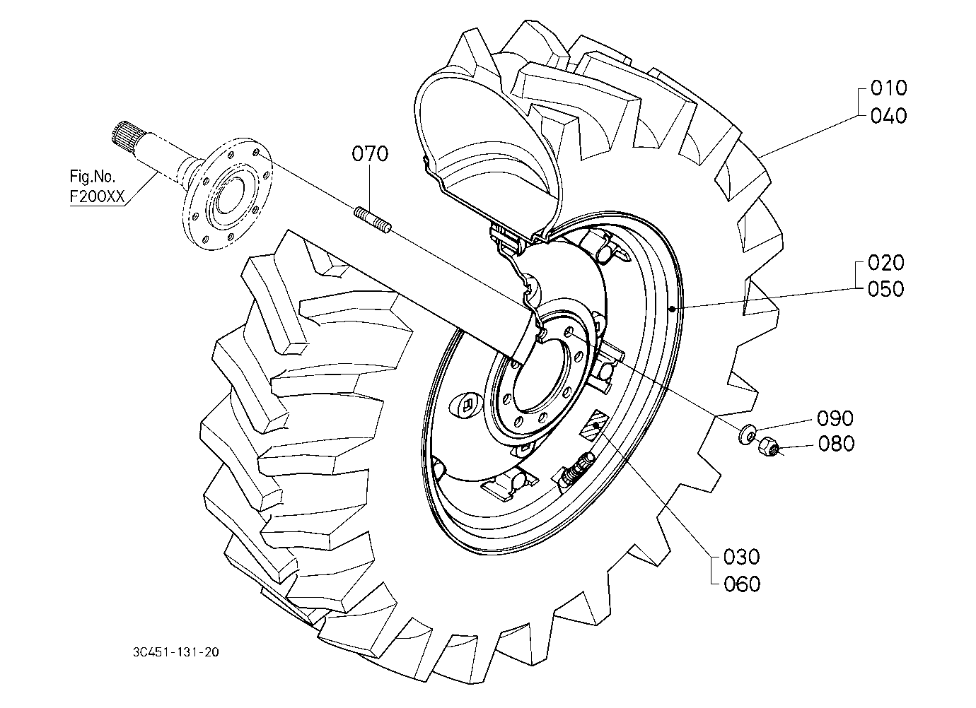 Rear Wheel (380/85R24 R1)