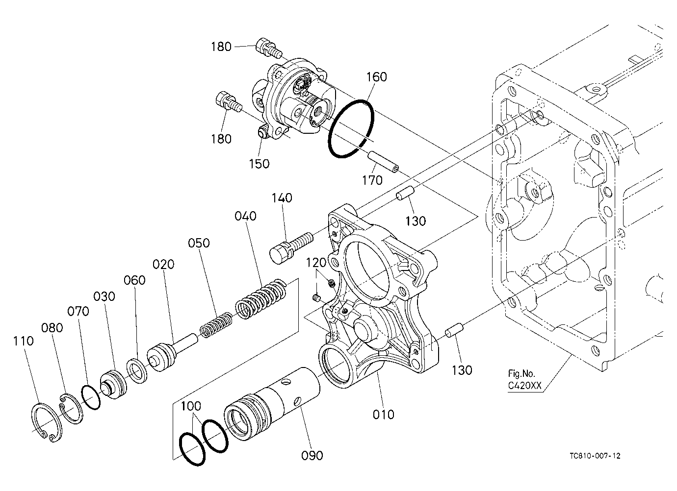 Pto Clutch Valve/Bearing Holder
