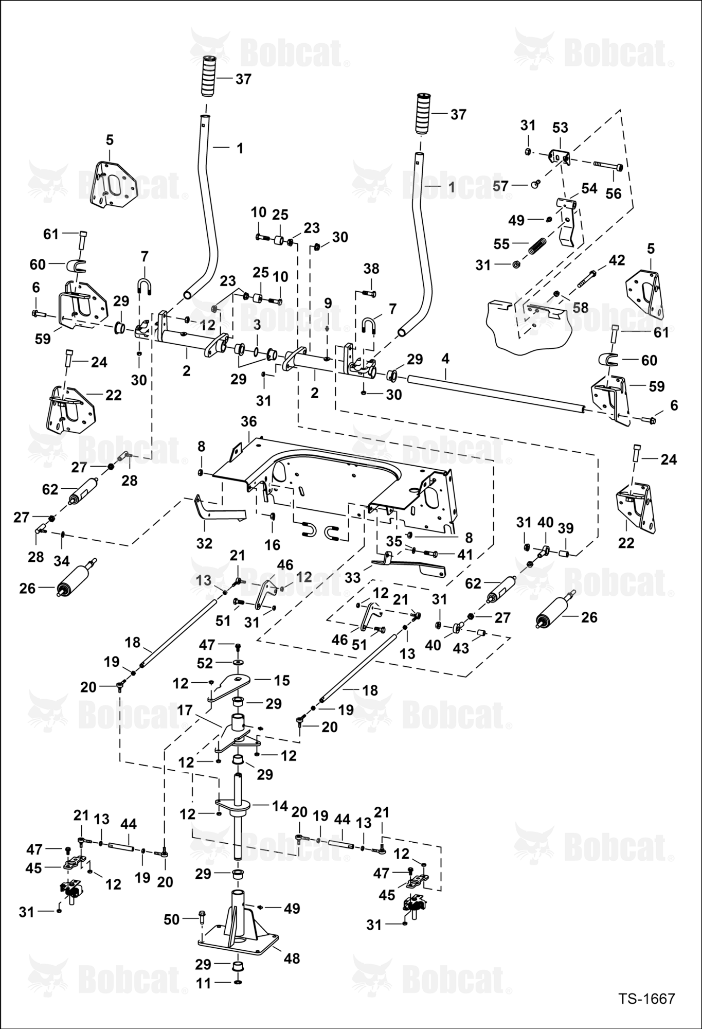 Hand Controls (Pedestal Steering-M46 Pump) 514418295, 514418706 - 514418710, 514418885 - 514418886, 514418905 - 514424999, 514520063 - 514524999, 514620147 - 514624999