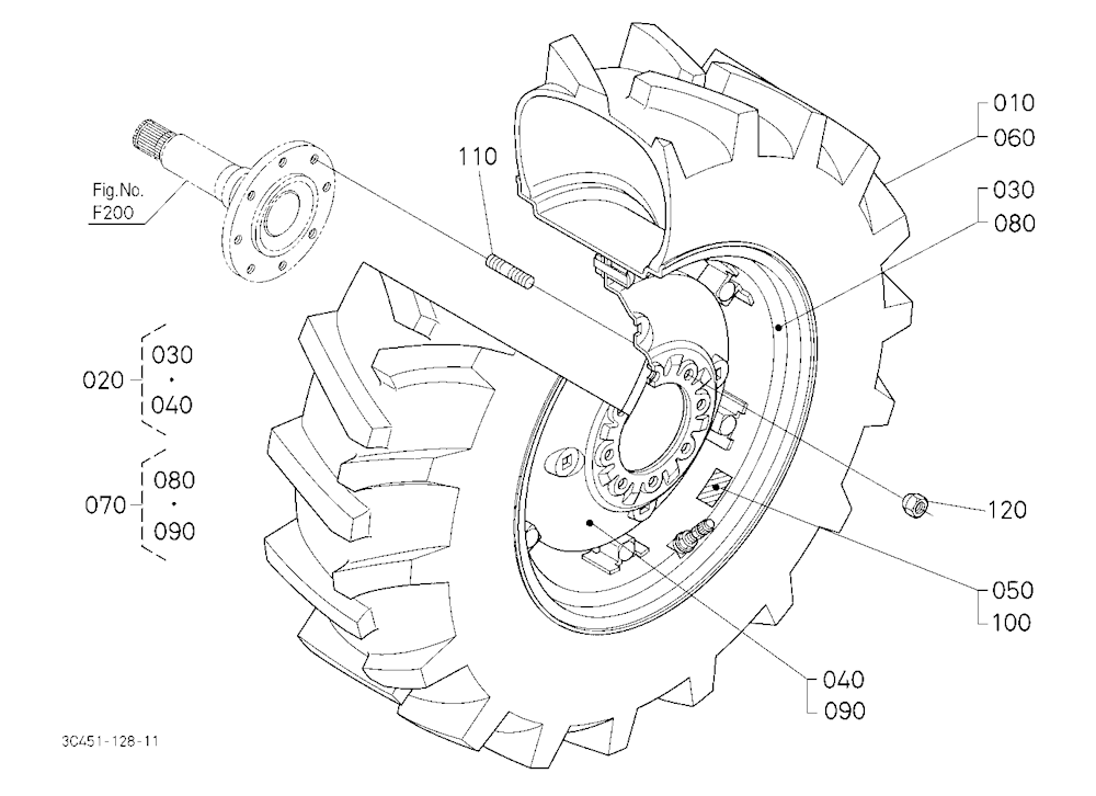 Rear Wheel (12.4-24 R1)