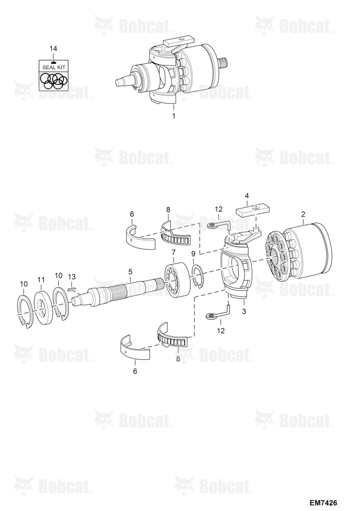 Hydrostatic Pump (Piston ASSY LH) (Selectable Joystick Controls) (R902136950) A8ET11001 - A8ET21367