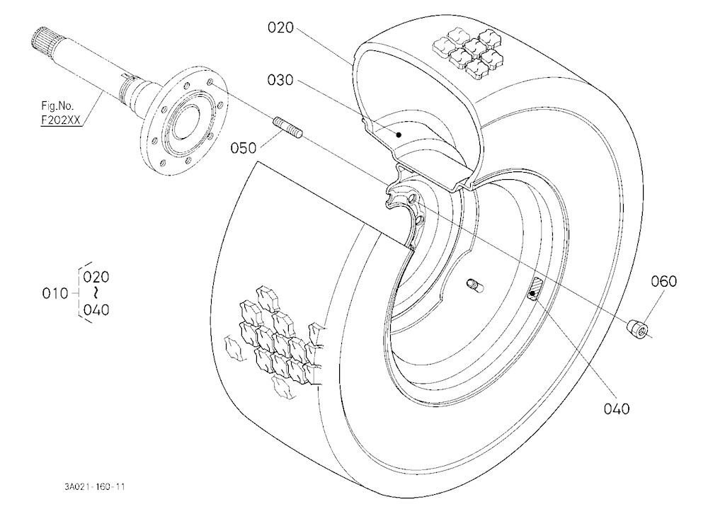 Rear Wheel (21.5L-16.1 R3)